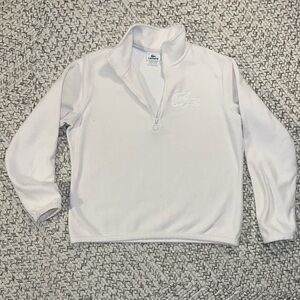 Lacoste Cream Fleece Quarter-Zip